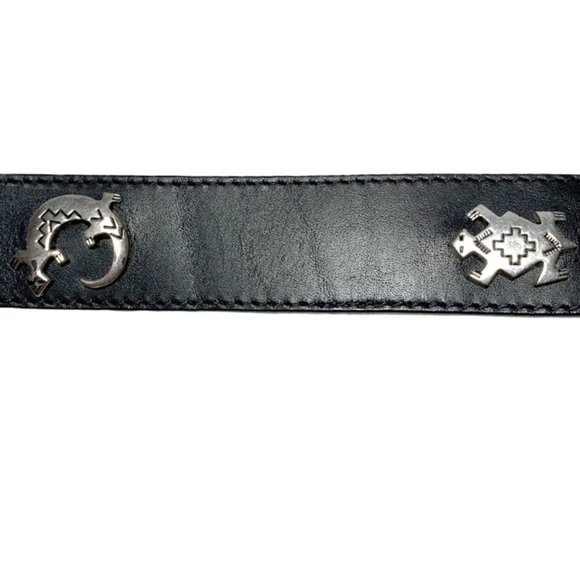 VINTAGE 1990 Native American Leather Animal Spirit Totem Belt - Picture 8 of 10